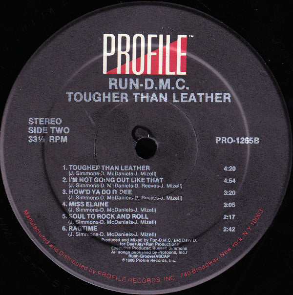 Run DMC* : Tougher Than Leather (LP, Album)