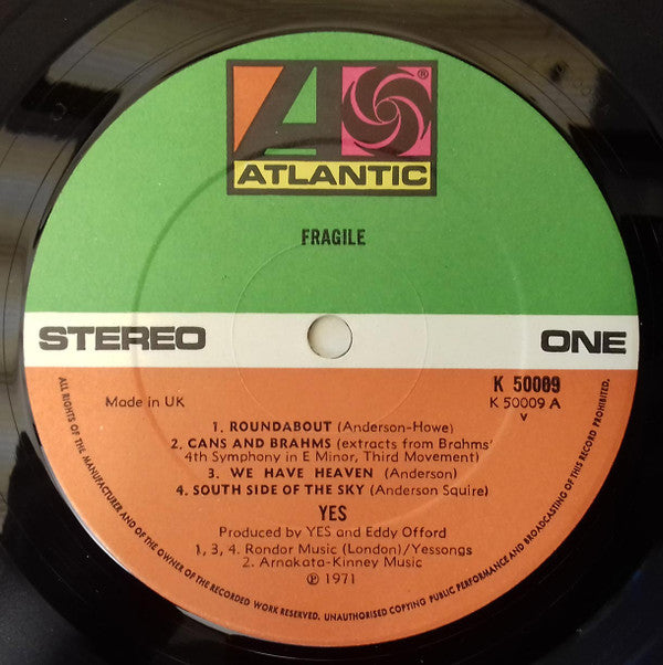 Yes : Fragile (LP, Album, RE)