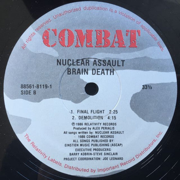 Nuclear Assault : Brain Death (12", EP, Cam)