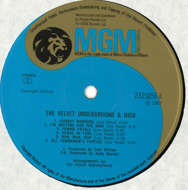 The Velvet Underground & Nico (3) : The Velvet Underground & Nico (LP, Album, RE, Gat)