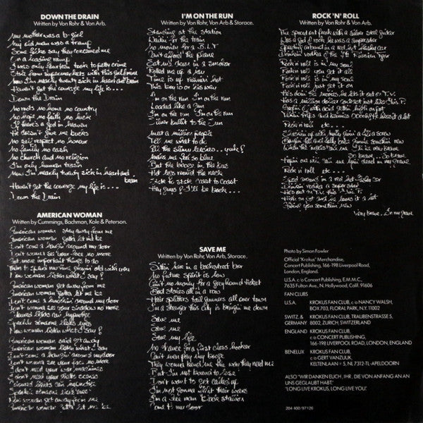 Krokus : One Vice At A Time (LP, Album)