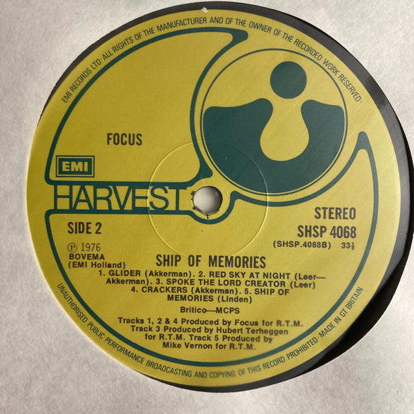 Focus (2) : Ship Of Memories (LP, Album)