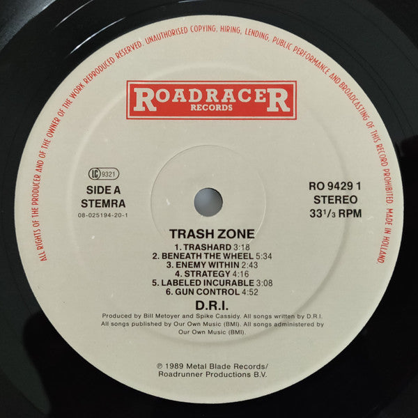 Dirty Rotten Imbeciles : Thrash Zone (LP, Album, No )