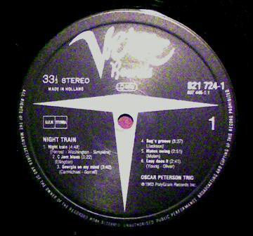 The Oscar Peterson Trio : Night Train (LP, Album, RE)