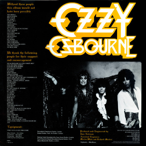 Ozzy Osbourne : The Ultimate Sin (LP, Album, Car)