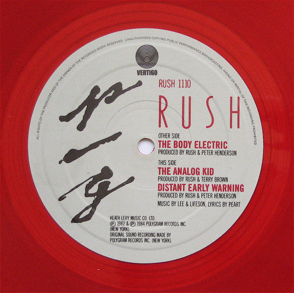 Rush : The Body Electric (10", Ltd, Red)