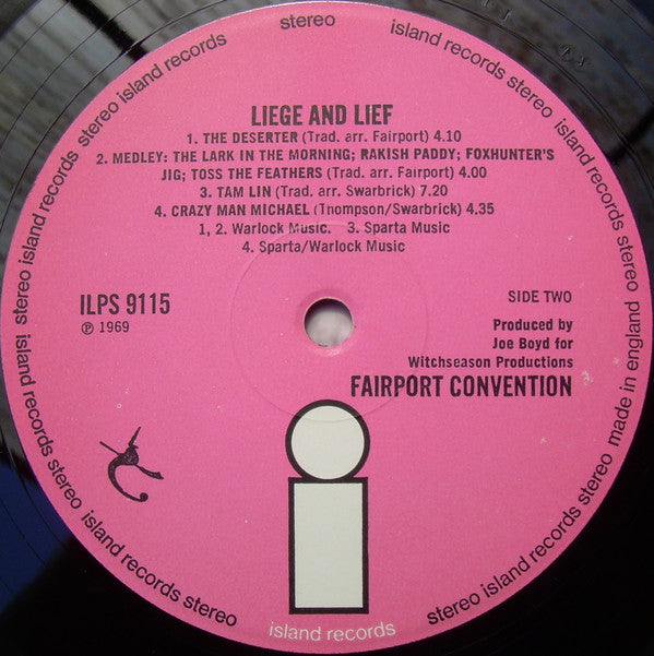 Fairport Convention : Liege & Lief (LP, Album, Gat)