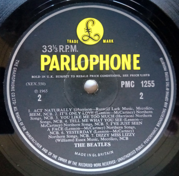 The Beatles : Help! (LP, Album, Mono)