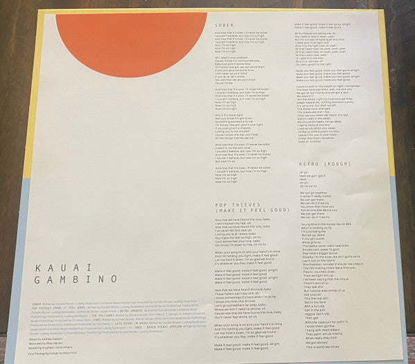 Childish Gambino With Jaden Smith : Kauai (LP, EP, RSD, Ltd, RE, Blu)