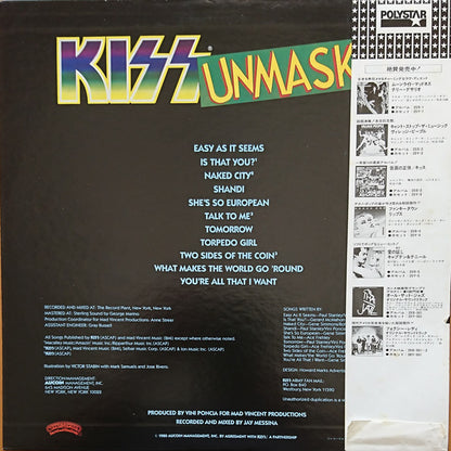 Kiss : Unmasked (LP, Album, Sub)