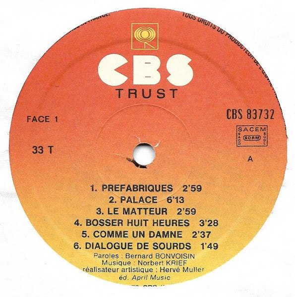 Trust (2) : L'élite (LP, Album)