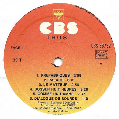Trust (2) : L'élite (LP, Album)