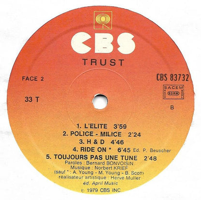 Trust (2) : L'élite (LP, Album)