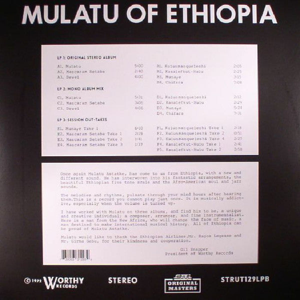 Mulatu Astatke : Mulatu Of Ethiopia (3xLP, Album, Ltd, RE, RM, Gat)