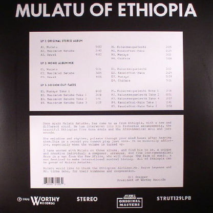 Mulatu Astatke : Mulatu Of Ethiopia (3xLP, Album, Ltd, RE, RM, Gat)