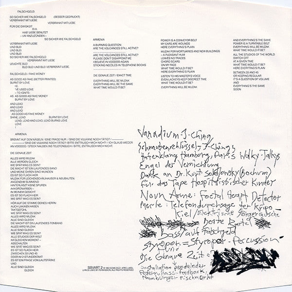 Einstürzende Neubauten : Zeichnungen Des Patienten O.T. / Drawings Of O.T. (LP, Album)