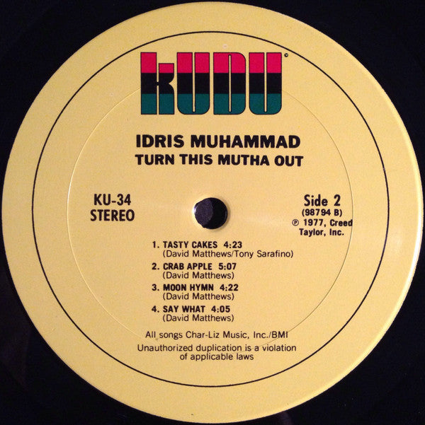 Idris Muhammad : Turn This Mutha Out (LP, Album, Pit)