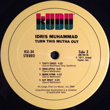 Idris Muhammad : Turn This Mutha Out (LP, Album, Pit)