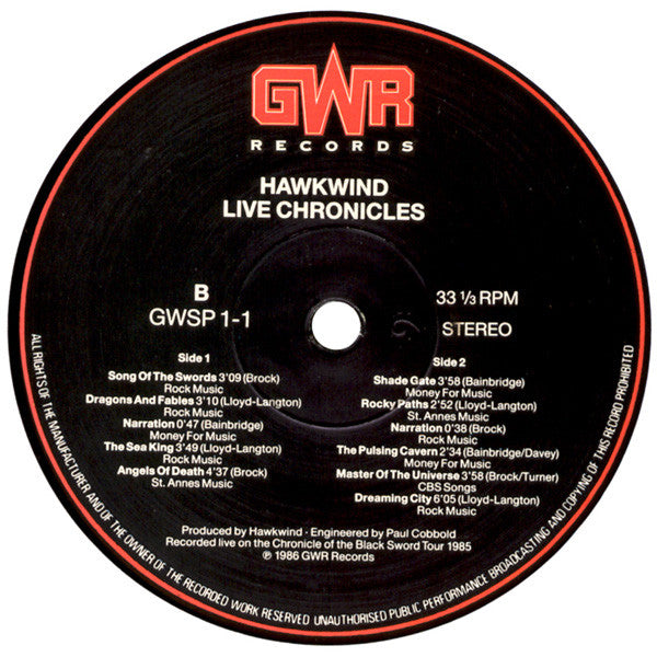 Hawkwind : Live Chronicles (2xLP, Album)