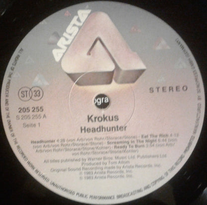 Krokus : Headhunter (LP, Album)
