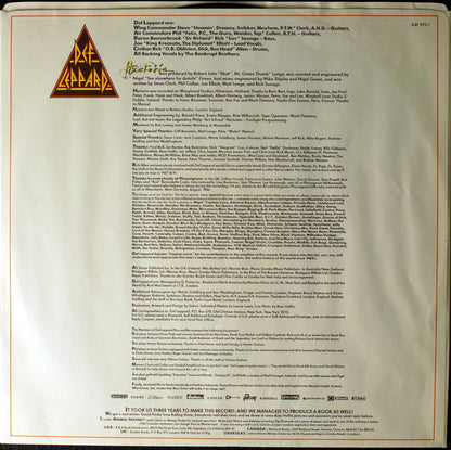 Def Leppard : Hysteria (LP, Album, Club)