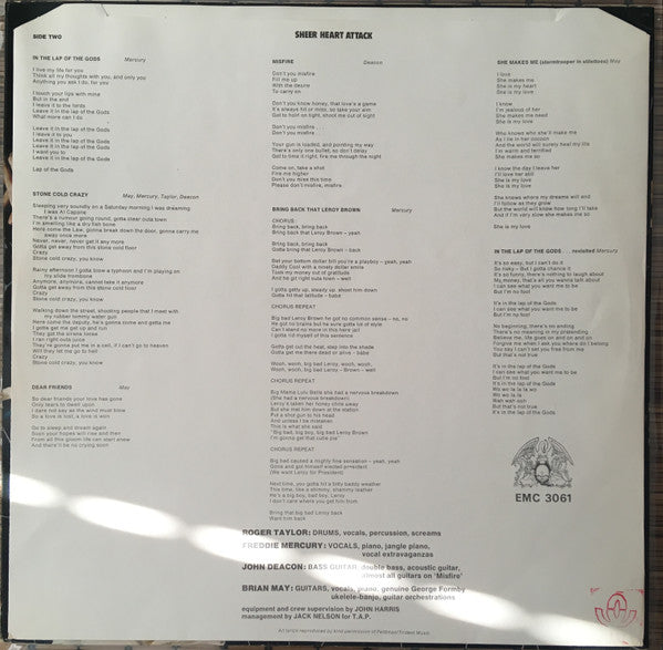 Queen : Sheer Heart Attack (LP, Album, 1st)