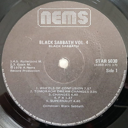 Black Sabbath : Black Sabbath Vol 4 (LP, Album, RE, Gat)