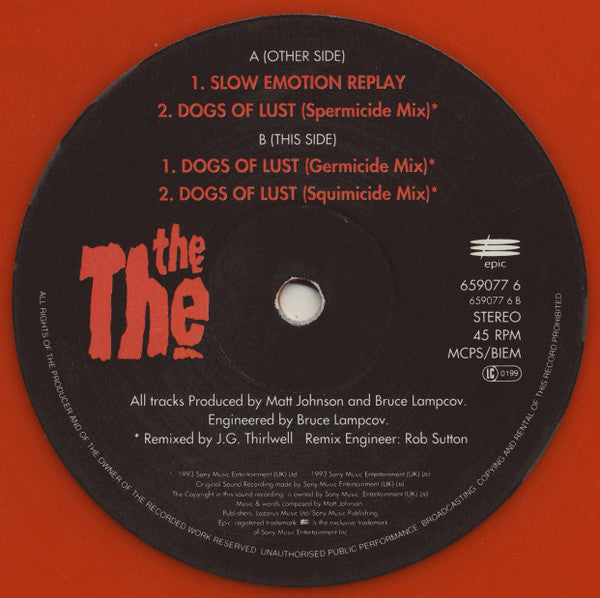 The The : Slow Emotion Replay (12", Single, Ltd, Red)