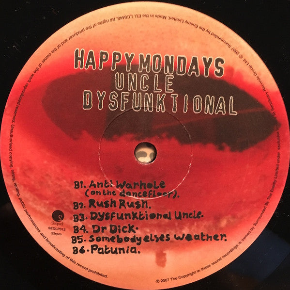 Happy Mondays : Uncle Dysfunktional (LP, Album)