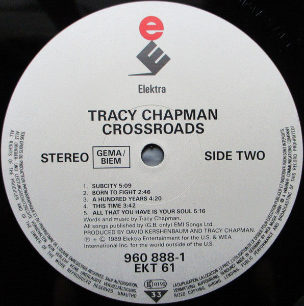 Tracy Chapman : Crossroads (LP, Album)