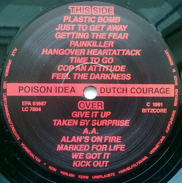 Poison Idea : Dutch Courage (LP, Album)