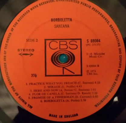 Santana : Borboletta (LP, Album)