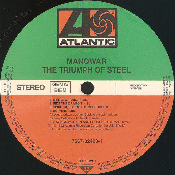 Manowar : The Triumph Of Steel (2xLP, Album, RP)