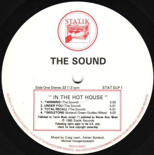 The Sound (2) : In The Hothouse (2xLP, Album, Gat)
