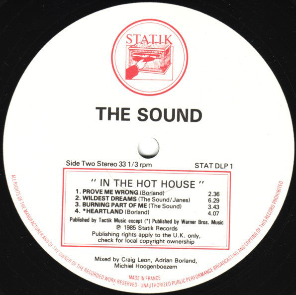 The Sound (2) : In The Hothouse (2xLP, Album, Gat)