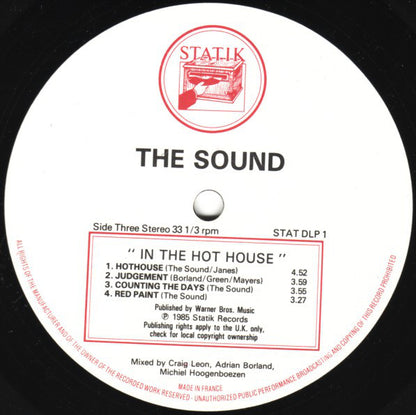 The Sound (2) : In The Hothouse (2xLP, Album, Gat)