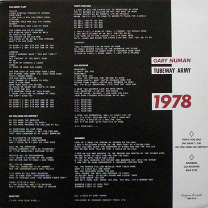 Numan* / Tubeway Army : 1978 (12", Comp, RE, Yel)