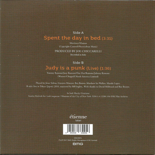 Morrissey : Spent The Day In Bed (7", Single, Cle)