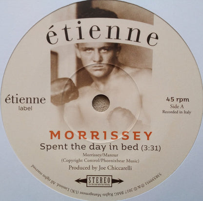 Morrissey : Spent The Day In Bed (7", Single, Cle)
