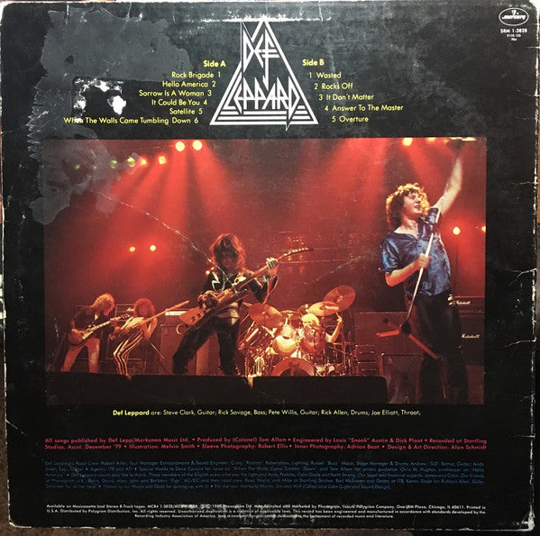 Def Leppard : On Through The Night (LP, Album, Pre)