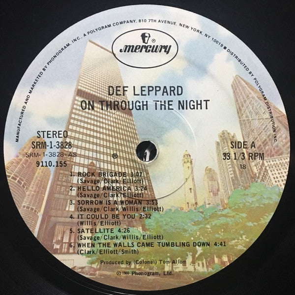 Def Leppard : On Through The Night (LP, Album, Pre)