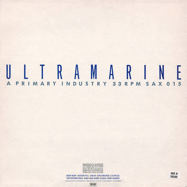 A Primary Industry : Ultramarine (LP, Album)