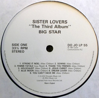 Big Star : Sister Lovers (The Third Album) (LP, Album, RE)
