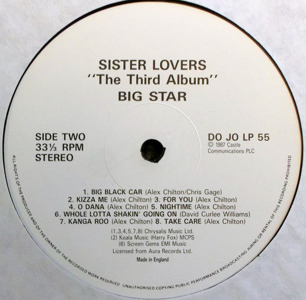 Big Star : Sister Lovers (The Third Album) (LP, Album, RE)