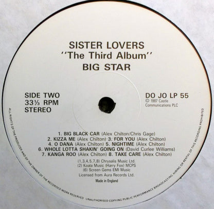 Big Star : Sister Lovers (The Third Album) (LP, Album, RE)