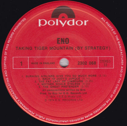 Eno* : Taking Tiger Mountain (By Strategy) (LP, Album, RE, Gat)
