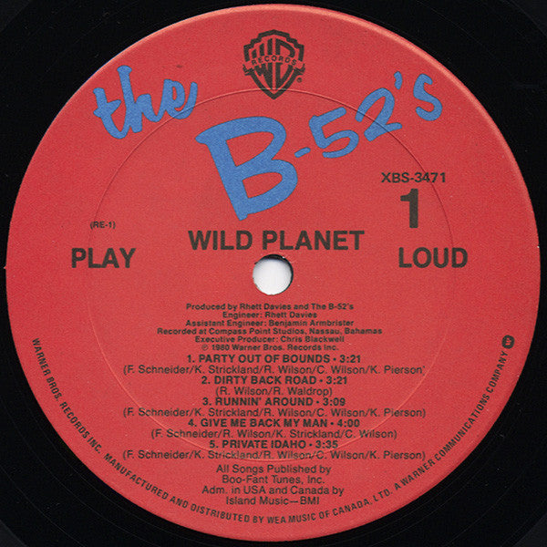 The B-52's : Wild Planet (LP, Album)