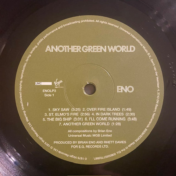 Eno* : Another Green World (LP, Album, RE, RM, 180)