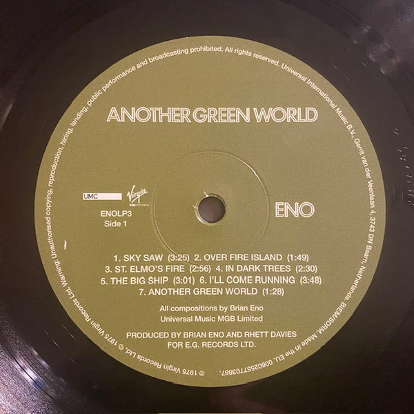 Eno* : Another Green World (LP, Album, RE, RM, 180)