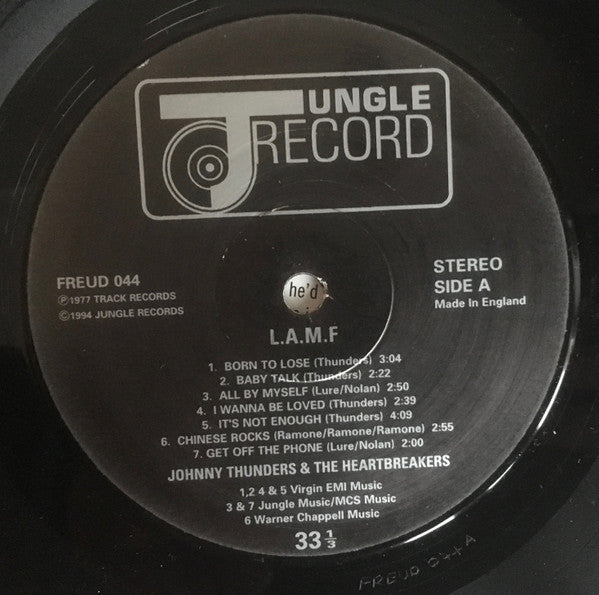 Johnny Thunders & The Heartbreakers* : L.A.M.F. (The Lost '77 Mixes) (LP, Album, RE, RM, Gat)